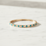 Load image into Gallery viewer, BNE68710. 14K Solid Gold Diamond & Gemstone Bangle