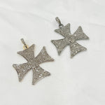 Load image into Gallery viewer, DP021. Diamond Sterling Silver Cross Pendant