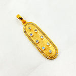 Load image into Gallery viewer, Diamond Sterling Silver Oval Pendant with Gemstone