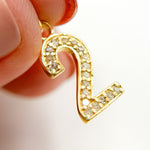 Load image into Gallery viewer, DC509. Diamond Sterling Silver Number "2" Charm
