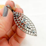 Load image into Gallery viewer, DP207. Diamond Sterling Silver Leaf Shape Pendant with Gemstone