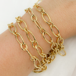 Load image into Gallery viewer, Gold Plated 925 Sterling Silver Smooth Oval Link Chain