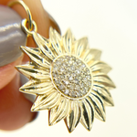 Load image into Gallery viewer, GDP189. 14K Solid Gold Diamond Flower Charm