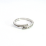 Load image into Gallery viewer, 14k Solid Gold Diamond Double Band Ring.