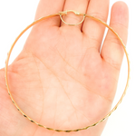 Load image into Gallery viewer, GER103. 14K Solid Gold Twisted Hoop Earrings