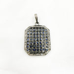 Load image into Gallery viewer, DP157. Diamond Sterling Silver Rectangle Pendant