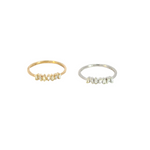 Load image into Gallery viewer, 14k Solid Gold Baguette Diamond Bars Ring.