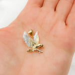 Load image into Gallery viewer, 14K Solid Gold Eagle Bird Charm. GDP675