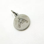 Load image into Gallery viewer, DC060. Diamond Sterling Silver Letter "A" Round Charm