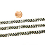 Load image into Gallery viewer, Oxidized 925 Sterling Silver 8mm Curb Chain. 9504COX
