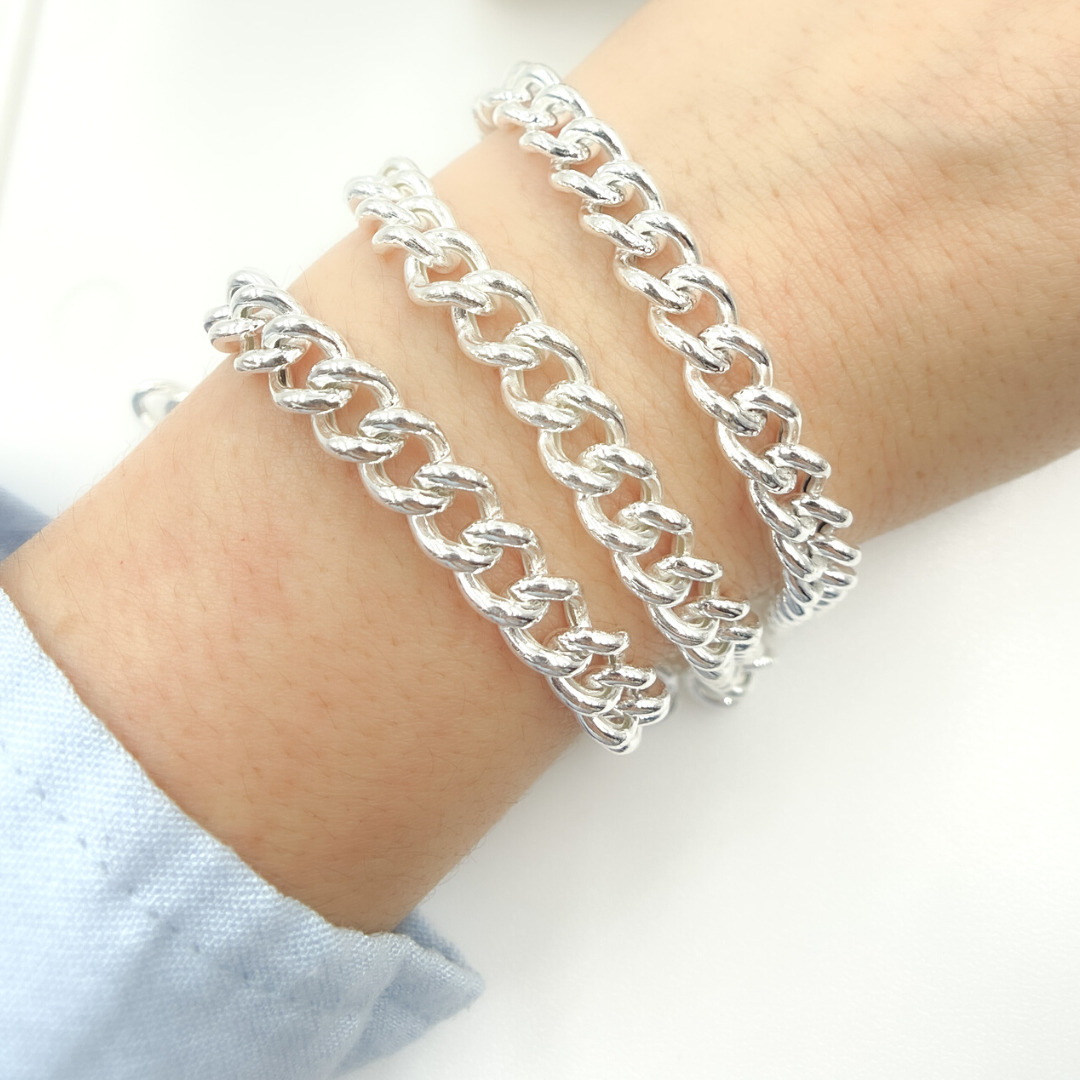 Y5SS. Sterling Silver Smooth Curb Link Chain