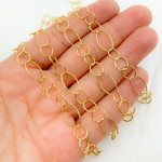 Load image into Gallery viewer, Gold Plated 925 Sterling Silver Diamond Cut Oval & Round Links Chain