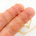 Load image into Gallery viewer, 1808FGF. 14K Gold Filled Oval Flat Link Chain