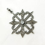 Load image into Gallery viewer, DP016. Diamond Silver Black Rhodium Fancy Arrow Pendant with Gemstone