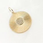 Load image into Gallery viewer, Solid Gold Diamond Circle Charm