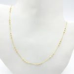Load image into Gallery viewer, 025R03BLS7. 14K Solid Yellow Gold Satellite Necklace