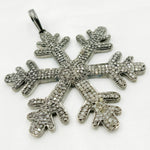 Load image into Gallery viewer, DP036. Diamond Sterling Silver Snowflake Pendant
