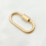 Load image into Gallery viewer, DC604M. Sterling Silver Matte Oval Screw Clasp