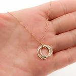 Load image into Gallery viewer, 14K Gold Diamond Fancy Circle Necklace