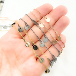 Load image into Gallery viewer, 302D. Disc Shape 6mm Dangle Wire Chain