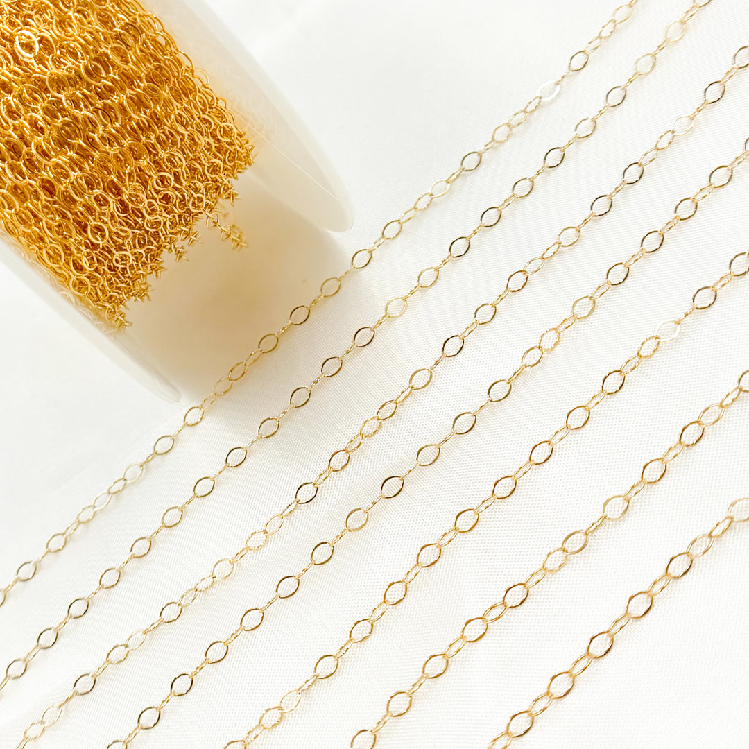Filled Flat Oval Link Chains