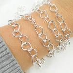 Load image into Gallery viewer, 1408SS. Sterling Silver Smooth Heart Chain
