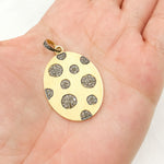 Load image into Gallery viewer, DP399. Diamond Sterling Silver Oval Pendant