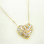 Load image into Gallery viewer, NFH71180. 14K Solid Gold Diamond Heart Necklace