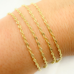 Load image into Gallery viewer, Z14GP. Gold Plated Sterling Silver Fancy Link Chain