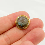 Load image into Gallery viewer, DE040. Diamond Sterling Silver Gemstone Round Studs