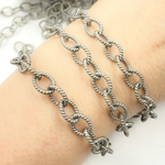 Load image into Gallery viewer, Oxidized Sterling Silver Twisted Round Link Chains