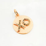 Load image into Gallery viewer, DC822. Diamond Sterling Silver Round "XO" Charm