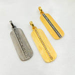 Load image into Gallery viewer, DP379. Diamond & Sterling Silver Rectangle Pendant