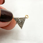 Load image into Gallery viewer, DC262. Diamond Sterling Silver Triangle Connector