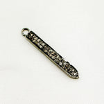 Load image into Gallery viewer, DC679. Diamond Black Rhodium Sterling Silver Spike Charm