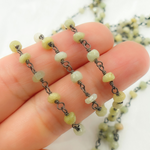 Load image into Gallery viewer, Coated Cats Eye Oxidized Wire Chain.