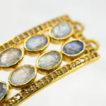 Load image into Gallery viewer, Silver Connector with Gemstones