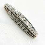 Load image into Gallery viewer, DC1009. Diamond & Sterling Silver Long Barrel Bead