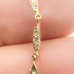 Load image into Gallery viewer, EFC52055. 14K Solid Gold and Diamonds Threader Earrings