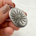 Load image into Gallery viewer, Diamond Sterling Silver Oval Star Pendant