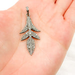 Load image into Gallery viewer, Diamond Sterling Silver Leaf Pendant
