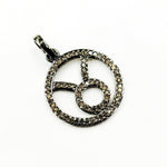 Load image into Gallery viewer, DC308. Diamond Sterling Silver Round Taurus Zodiac Pendant