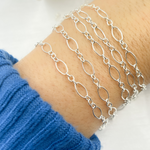Load image into Gallery viewer, 925 Sterling Silver Oval and Round Link Chains