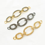 Load image into Gallery viewer, DC971. Diamond Sterling Silver Oval Link Connector