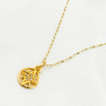 Load image into Gallery viewer, GDP260. 14K Solid Gold Diamonds Circle Star Charm