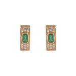 Load image into Gallery viewer, EHF57634EM. 18K Solid Gold Diamond and Emerald Earring
