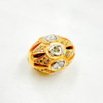 Load image into Gallery viewer, DC848. Diamond & Sterling Silver Oval Bead