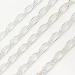 Load image into Gallery viewer, Silver Smooth Oval Link Chain