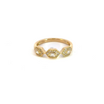 Load image into Gallery viewer, 14k Solid Yellow Gold Diamond Hexagons Ring.
