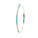 Load image into Gallery viewer, BNH68545. 14K Solid Yellow Gold Diamond and Gemstone Bangle
